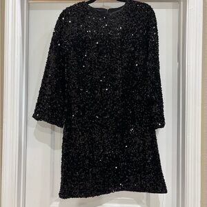 H&M Black Sequin Dress